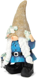 Leekung Gnome Statue Garden Decor - Ocean Gnome Figurine for Patio Lawn Yard Backyard Outdoor Indoor Home Decoration,Summer Gnomes with Shells Starfish,Swedish Beach elf tomte, for Women by GreenHaven Gardens