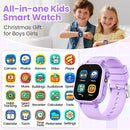 Waterproof Smart Watch for Kids Girls Ages 5-12 with 39 Games, HD Camera, Video, Music, Habit Tracking, Alarm, Pedometer, Kids Smart Watch Chrismars Birthday Gift for Girls Age 5 6 7 8(Purple) by TinyTreasures Baby Boutique