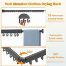 Foldable Clothes Drying Rack, 2 Fold Laundry Drying Rack Wall Mount, [No Drilling] Folding & Durable Space Saver for Laundry, Balcony, Bathroom, Patio, Dormitory, Apartment-White by CozyNest Decor