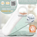 Baby Lounger - Snuggle Cozy Me Infant Lounger for Newborns | Flannel Cover, Breathable Soft, Portable Awake-Time Pad, Essential Baby Gift -Lake Green by TinyTreasures Baby Boutique