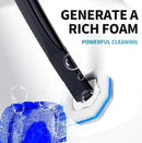 Disposable Toilet Brush with 50 Wand Cleaner Refills Pads，Wall Mounted Toilet Bowl Holder Set，Toilet Cleaning System Starter Kit，Bathroom Cleaning System for Sink Bathtub Wash Basin by CozyNest Decor