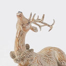 DN DECONATION 2pcs Reindeer Christmas Figurines, Tabletop Reindeer Small Christmas Decor, Brown Resin Deer Statue, Holiday Home Décor Accents for Xmas Office Living Room & Bedroom Decorations by CozyNest Decor