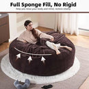 6FT,Oversized Bean Bag Chairs for Adults,Giant beanbag with Filler Included，Fluffy Memory Foam,Soft and Comfy Corduroy Fabric,Gaming Chairs Suitable for Living Room and Bedroom (Brown, 6 Foot) by CozyNest Decor