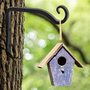 Gtongoko 2 Pack 6 Inch Plant Hangers Outdoor Metal Hanging Plant Bracket Bird Feeder Wall Hooks for Hanging Flower Basket, Wind Chimes, Solar Lanterns, Black