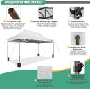 COBIZI 10x15 Pop Up Canopy Tent Heavy Duty with Sidewall, Commercial Outdoor Easy Pop Up Gazebo for Party Wedding All Weather Waterproof UV 50+ with Roller Bag(Leg Upgraded),White by GreenHaven Gardens