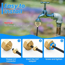 SDTC Tech 2 Pack Garden Hose Adapter, Solid Brass Drip irrigation hose connector, Standard 3/4" GHT Female Thread to 1/4" Tube Adapter for Water Hose, Convert 3/4" Garden Hose to 1/4" Tube by GreenHaven Gardens