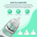 Electric Nasal Aspirator for Baby, Nose Aspirator for Toddlers, Waterproof Baby Nose Sucker, Nose Cleaner with 3 Silicone Tips, Adjustable Suction Level, Music and Light Soothing Function,Green by TinyTreasures Baby Boutique