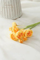 Floroom Ranunculus Artificial Flowers 18 Pcs Golden Yellow Faux Silk Mini Ranunculus Bulk Fake Wedding Filler Flowers for DIY Bouquets, Centerpieces, Bridal Shower Decorations & Arrangements by CozyNest Decor