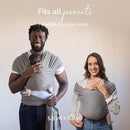 Boba Baby Wrap Carrier – Original Baby Sling Carrier for Newborns (7–35 lbs), Soft, Secure, Hands-Free & Ergonomic, Ideal for Comfortable Bonding, New Parents (Serenity Oat Meadow) by TinyTreasures Baby Boutique