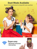 Wireless Bluetooth Karaoke Microphone, Built-in Loud Speaker for 10H Playback, Add Reverb/Duet Mode/Earbuds Monitoring, Portable Karaoke Machine for Entertainment & Singing Practice (Gray) by TinyTreasures Baby Boutique