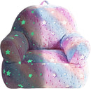 Toddler Chair, Glow in The Dark Kids Sofa Bean Bag Chair for Kids Children Couch Toddler Mini Sofa Armchair for Children, Lightweight Children Sofa Chairs (Rainbow Pink) by TinyTreasures Baby Boutique