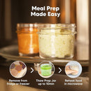 KeaBabies 12pk 4oz Glass Baby Food Containers with Lids - Leak-Proof, Microwavable Small Glass Jars, Baby Purees & Toddler Snack Storage Containers, BPA-Free, Dishwasher & Freezer Safe (Terracotta) by TinyTreasures Baby Boutique
