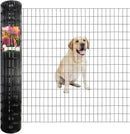 Black PVC Coated Welded Wire Fence 56 Inch x 50 Foot, 2 Inch x 4 Inch 14GA, Garden Border Fencing Roll Vinyl Coating Metal Wire Mesh Hardware Cloth for Yard Vegetable Plant Protection by GreenHaven Gardens