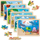 Wooden Puzzles for Kids Ages 4-6, 6 Packs 30 PCs Jigsaw Puzzles for Kids Ages 3-5 | 4-8, Wooden Puzzles for Toddler Children Learning Educational Puzzles Toys for Boys and Girls by TinyTreasures Baby Boutique