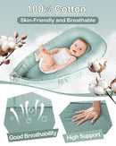 Baby Lounger - Infant Lounger for Newborn 0-24 Months, Pure Cotton Breathable Baby Nest Lounger Cover, Newborn Essentials for Baby Boys & Girls, Portable Baby Lounger for Home and Travel by TinyTreasures Baby Boutique