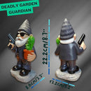 Gnome Decoration for Garden & Home - Professional Hitman Look Statue, Léon Inspired 8.7 Inch Resin Decor, Unique Outdoor Gift for Women/Men by CozyNest Decor