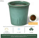 Emissary Round Stoneware Planter (Parent SKU 12012) (Green, 10" D x 10" H) by CozyNest Decor