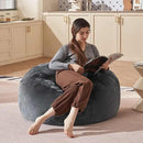 Bean Bag Chair 3Ft, Memory Foam Filled, Large Beanbag Chairs for Adults and Teens, Soft Sofa with Removable Flannel Cover, Round Couch for Living Room Bedroom College Dorm (Dark Gray, 3FT-36×36"×24") by CozyNest Decor