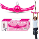Ninja-Twister Swing Spins Set: Slackline Attachments - 360° Handle Twist-Spin Flips Toy Activate Ninja Powers - Ninja Warrior Accessories - Kids Ninja Hang Toys for Playground Backyard,Pink by TinyTreasures Baby Boutique