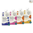 Serenity Kids 6+ Months Dairy-Free Smoothie Baby Food - USDA Organic Grass-Fed Collagen Protein - 3.5 Oz BPA-Free Pouches - Variety Pack (8 Count) - Baby Smoothie Pouch Set by TinyTreasures Baby Boutique