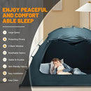 SUNYRISY Bed Canopy Full Size, Indoor Dream Tent for Adults and Kids, 3 Doors Breathable Portable, 80% Blackout Private Space Sleeping by CozyNest Decor