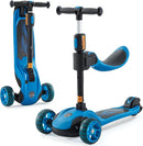 GLAMUP Kids Scooter, 2-in-1 Folding Kick Scooters, Adjustable Height, Safety Lock, 3 Wheel Kick Scooter for Boys and Girls Ages 3-14 by TinyTreasures Baby Boutique