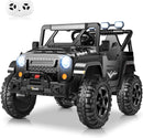 Hikole 24V 4x4 Ride on Toys for Big Kids - 4WD/2WD Switchable 2 Seater Battery Car with Remote Control, 4x200W Motors, 5 Mph Max Speed, Music, Electric Car for Boys Girls, Black by TinyTreasures Baby Boutique