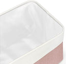 Kntiwiwo Foldable Storage Bins 15" x 10" x 9.5" Fabric Storage Basket Cube with Handles Large Linen Closet Organizer Bins for Organizing Shelf Home, Set of 3, Pink by CozyNest Decor