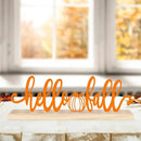 COCHIE Metal Hello Fall Sign, Orange Fall Decorations for Home, Office, Shelf, Mantel, Indoor, Autumn Decoration, Pumpkin Decor (Autumn B) by CozyNest Decor
