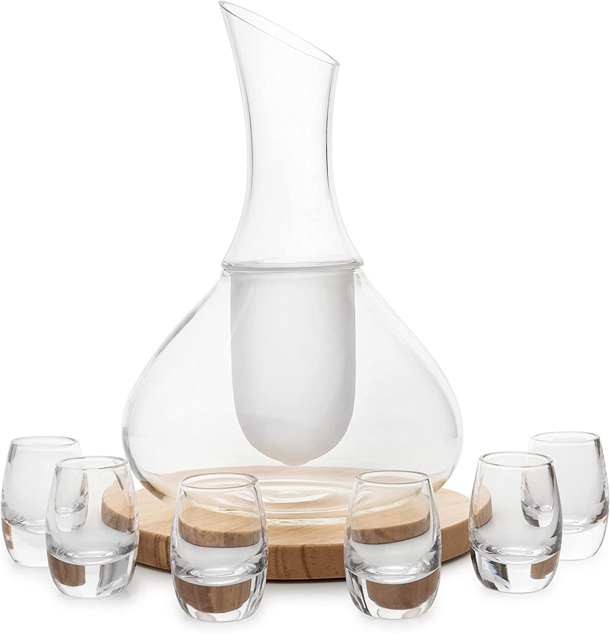 Sake Carafe Set 6 Sake Glass Set 8 5 Oz Glasses For Warm Or Cold Japanese Wine Drinking With A Woode, photo 5 of 7