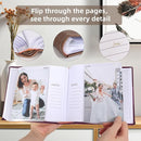 RECUTMS Photo Album 4x6 with Writing Space 100 Photos Photo Book, Leather Cover Picture Album with Memo Areas for Wedding Anniversary Family Baby Couple Valentines Graduation Travel (Purple) by TinyTreasures Baby Boutique