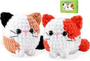 Cat Crochet Kit for Beginners-2PCS Calico Cats Crochet Kits for Adults Kids, Crochet Starter Kit with Step-by-Step Video Tutorials,Crochet Animal Kits Knitting Kit Learn to Crochet Kits by TinyTreasures Baby Boutique
