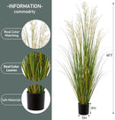 Artificial Plant, 47in Tall Pampas Grass, Faux House Plants in Pot, Indoor Decorative Flowers &Greenery for Home and Office, Ideal Housewarming Gift by CozyNest Decor