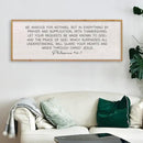 LuZhiQiang Be Anxious for Nothing Wall Decor 32"×12" Philippians 4:6-7 Bible Verse Sign Large Christian Scripture Wood Framed Hanging Decor (Wood) by CozyNest Decor