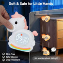 Cute Alarm Clock for Kids with Night Light, Sleep Training Clock Time to Wake Clock, Rechargeable Silicone Light for Bedroom, Perfect Sleep Companion for Boys Girls, Pink Pony by TinyTreasures Baby Boutique
