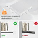 Square Floating Shelves for Wall, 12" W x 12" D x 1.2" H, Small Wooden Wall Mounted Display Shelves with Invisible Brackets for Living Room, Bedroom, Bathroom, Kitchen Decor, Set of 3, White by CozyNest Decor