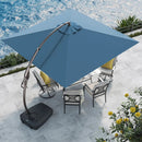 Grand patio Sunbrella 10x10 FT Cantilever Umbrella with Base Included Patio Square Aluminum Offset Umbrellas for Outdoor Pool (Sapphire Blue, 10X10 FT-SUNBRELLA) by GreenHaven Gardens