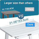 Large Waterproof Shower Bench for Inside, HDPS White Shower Stool for Shaving Legs, Spa Bath Chair Seat for Bathroom, Indoor/Outdoor Use, No Maintenance, Weight Capacity 500LBS by TinyTreasures Baby Boutique