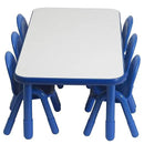 Children’s Factory Baseline Preschool 60" x 30" Rectangular Table & Chair Set - Solid Blue - AB74620PB by CozyNest Decor