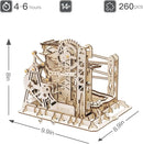 ROKR 3D Wooden Puzzles Marble Run Set - Mechanical Model Kit for Adults DIY Roller Coaster Toys Gifts for Boys/Girls (Marble Channel) by TinyTreasures Baby Boutique
