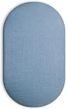 Bassinet Sheet for Baby Boy and Girl, Fitted Sheets for Rectangle, Oval, Hourglass Bassinet Mattress, Muslin Moses Basket Sheets with Neutral Style (Costume Blue) by TinyTreasures Baby Boutique