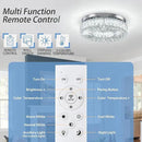 16.5 Inch Dimmable Chandelier with Remote Control LED Crystal Chandelier Modern Flush Mount Ceiling Light Fixtures for Living Room Bedroom Dining Room Entrance (dimmable-16.5") by CozyNest Decor