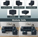 L Lengend Vansen Modular Sectional Sofa U Shaped Couch with Ottoman Modern Reversible Corner Sectional Couch for Living Room (Charcoal, U Shaped Sofa-2) by CozyNest Decor
