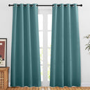 NICETOWN Sea Teal Blackout Doorway Curtains 80 inch Length 2 Panels, Grommet Light Reducing Thermal Insulated Privacy Door Curtains Window Treatments for Bedroom, W46 x L80 by TinyTreasures Baby Boutique