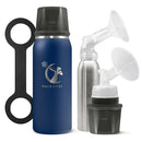 CERES CHILL OG Breastmilk Chiller, Reusable Storage Container, Up to 34 oz. - Bottle Cooler Keeps Milk at Safe Temperatures for Up to 20 Hours, Connects w/Most Pumps (Navy Blue) by TinyTreasures Baby Boutique