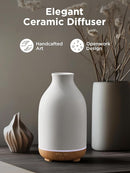 InnoGear Essential Oil Diffuser, 150ml Ceramic Stone Diffuser Handcrafted Aromatherapy Diffusers Ultrasonic Cool Mist Humidifier Vaporizor with 2 Mist Modes Waterless Auto Off for Room Office, White by TinyTreasures Baby Boutique