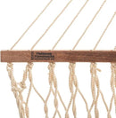 Hatteras Hammocks Deluxe Oatmeal Duracord Rope Hammock with Free Extension Chains & Tree Hooks, Handcrafted in The USA, 450 LB Weight Capacity, 13 ft. x 60 in by GreenHaven Gardens