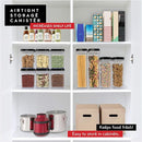 DWËLLZA KITCHEN Pasta Storage Containers for Pantry Airtight - 2 Pc Spaghetti Container Storage - Ideal for Spaghetti & Noodles, Kitchen Pantry Organization and Storage - Keeps Food Fresh & Dry by CozyNest Decor