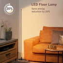Modern Floor Lamps for Living Room, 56" LED Black Corner Lights with Remote, Dimmable, Floor Standing Lamp for Bedroom Home Office by CozyNest Decor