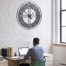 30 inch Large Wall Clock Decorative Solid Metal Retro Decor for Home Farmhouse Living Room by CozyNest Decor